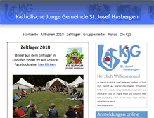 Tablet Screenshot of kjg-hasbergen.de